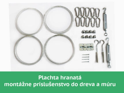 montážny set štvoruholníková tieniaca plachta