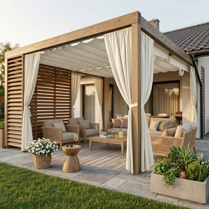 Prémiové vonkajšie závesy na mieru - Melange Outdoor – Obrázok 6