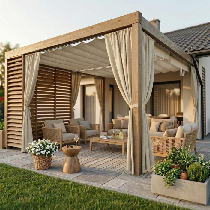 Prémiové vonkajšie závesy na mieru - Melange Outdoor – Obrázok 5