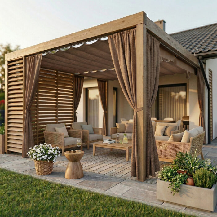 Prémiové vonkajšie závesy na mieru - Melange Outdoor – Obrázok 4